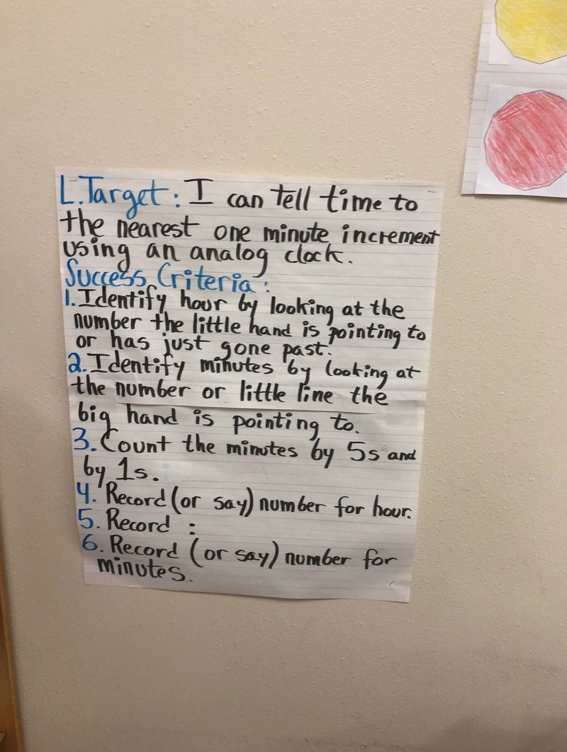 Learning Targets & Success Criteria