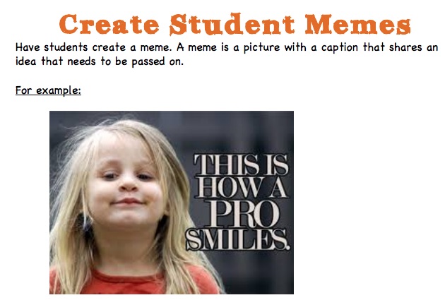 Student Meme Activity